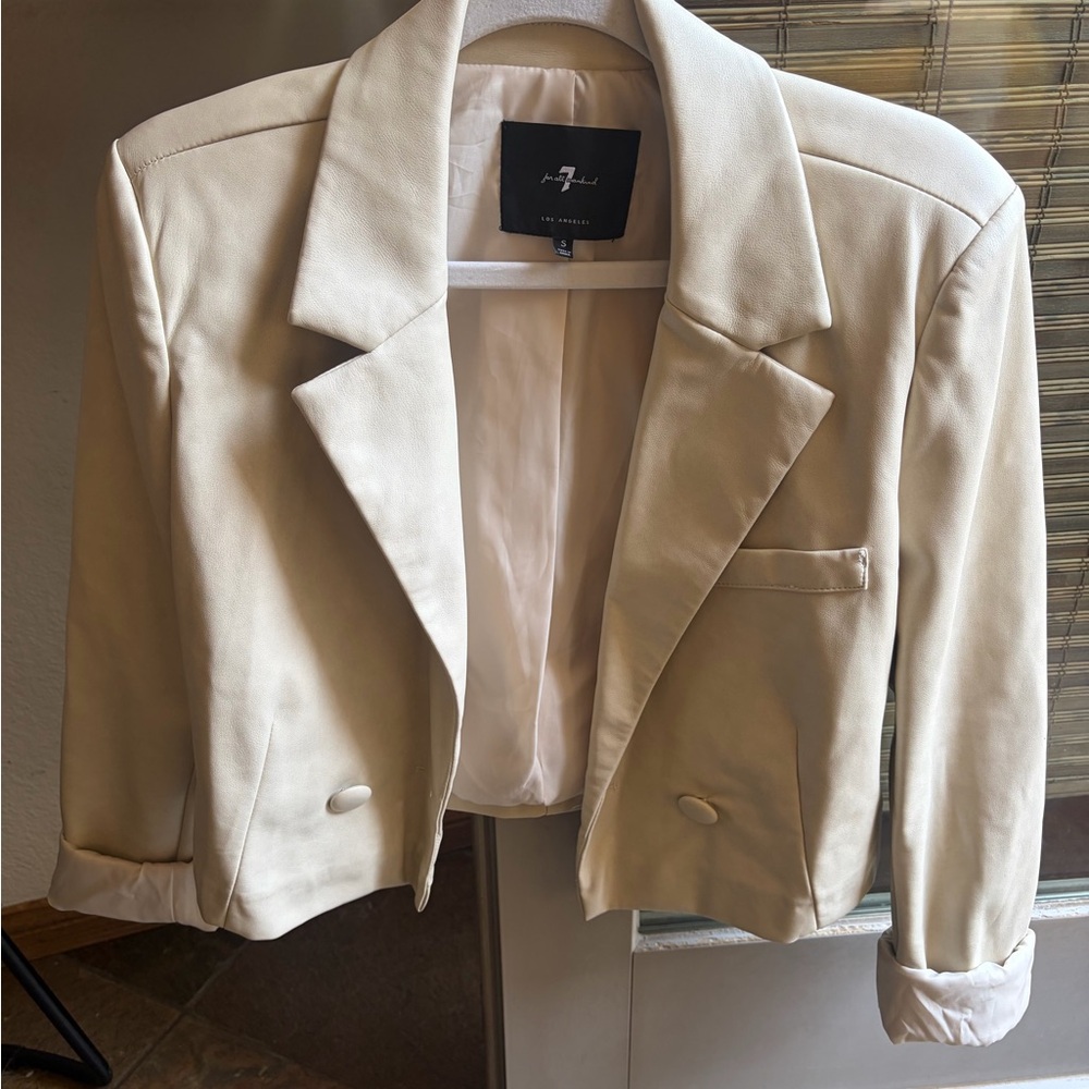 7 For All Mankind Cream Blazer